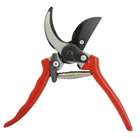 Секатор с упорной пружиной и фиксатором Секатор с упорной пружиной и фиксатором